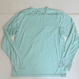 Poncho Outdoors Shirt Adult Large Aqua Green Long Sleeve Pocket Thumb Holes Mens